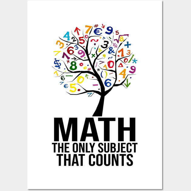 Math The Only Subject That Counts Wall Art by Ortizhw